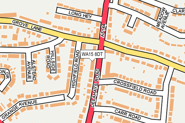 WA15 8DT map - OS OpenMap – Local (Ordnance Survey) WA15 8DT map - OS OpenMap – Local (Ordnance Survey)