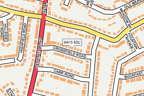 WA15 8DU map - OS OpenMap – Local (Ordnance Survey) WA15 8DU map - OS OpenMap – Local (Ordnance Survey)
