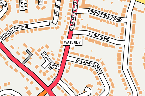 WA15 8DY map - OS OpenMap – Local (Ordnance Survey) WA15 8DY map - OS OpenMap – Local (Ordnance Survey)