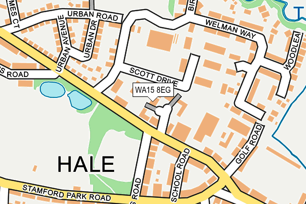 WA15 8EG map - OS OpenMap – Local (Ordnance Survey) WA15 8EG map - OS OpenMap – Local (Ordnance Survey)