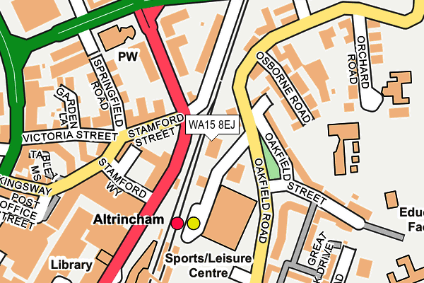 WA15 8EJ map - OS OpenMap – Local (Ordnance Survey) WA15 8EJ map - OS OpenMap – Local (Ordnance Survey)
