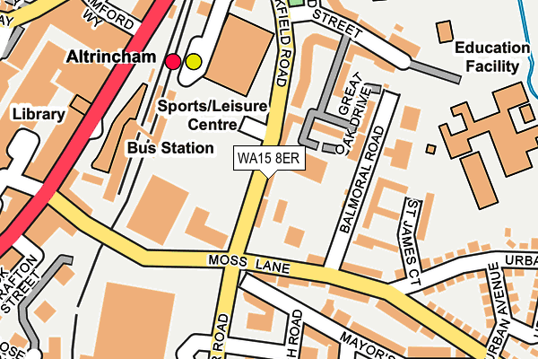 WA15 8ER map - OS OpenMap – Local (Ordnance Survey) WA15 8ER map - OS OpenMap – Local (Ordnance Survey)