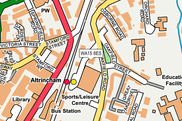 WA15 8ES map - OS OpenMap – Local (Ordnance Survey) WA15 8ES map - OS OpenMap – Local (Ordnance Survey)