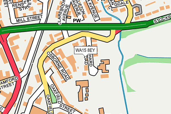 WA15 8EY map - OS OpenMap – Local (Ordnance Survey) WA15 8EY map - OS OpenMap – Local (Ordnance Survey)
