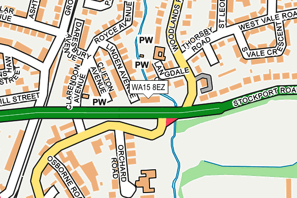 WA15 8EZ map - OS OpenMap – Local (Ordnance Survey) WA15 8EZ map - OS OpenMap – Local (Ordnance Survey)