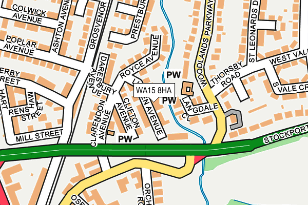 WA15 8HA map - OS OpenMap – Local (Ordnance Survey) WA15 8HA map - OS OpenMap – Local (Ordnance Survey)