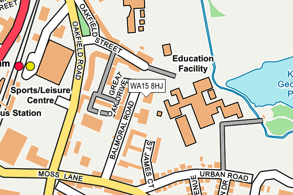 WA15 8HJ map - OS OpenMap – Local (Ordnance Survey) WA15 8HJ map - OS OpenMap – Local (Ordnance Survey)