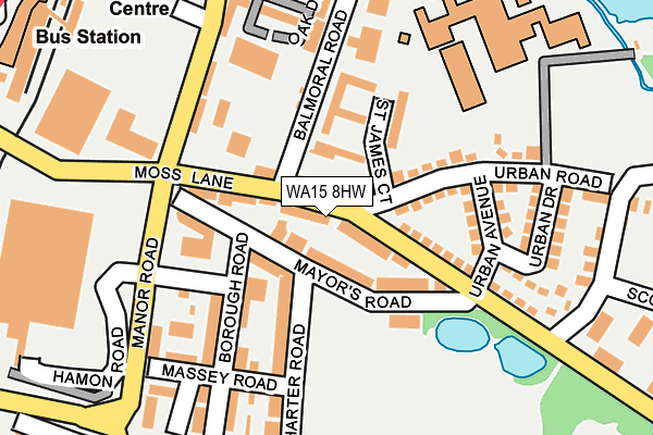 WA15 8HW map - OS OpenMap – Local (Ordnance Survey) WA15 8HW map - OS OpenMap – Local (Ordnance Survey)
