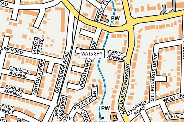 WA15 8HY map - OS OpenMap – Local (Ordnance Survey) WA15 8HY map - OS OpenMap – Local (Ordnance Survey)