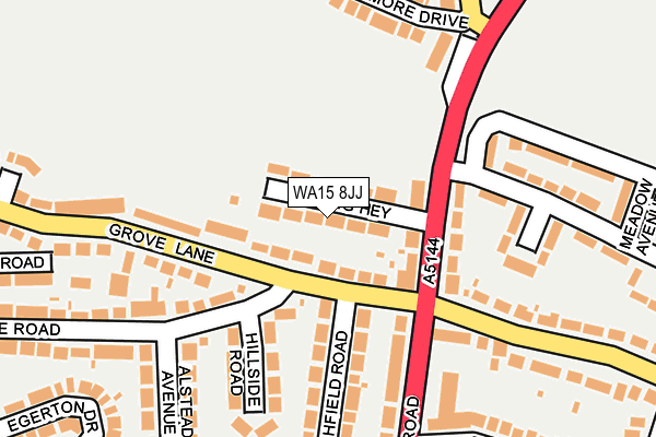 WA15 8JJ map - OS OpenMap – Local (Ordnance Survey) WA15 8JJ map - OS OpenMap – Local (Ordnance Survey)