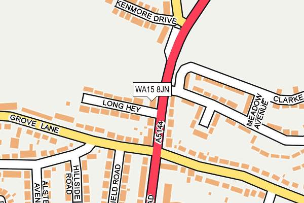 WA15 8JN map - OS OpenMap – Local (Ordnance Survey) WA15 8JN map - OS OpenMap – Local (Ordnance Survey)
