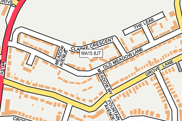 WA15 8JT map - OS OpenMap – Local (Ordnance Survey) WA15 8JT map - OS OpenMap – Local (Ordnance Survey)