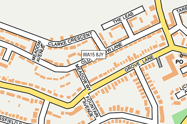 WA15 8JY map - OS OpenMap – Local (Ordnance Survey) WA15 8JY map - OS OpenMap – Local (Ordnance Survey)