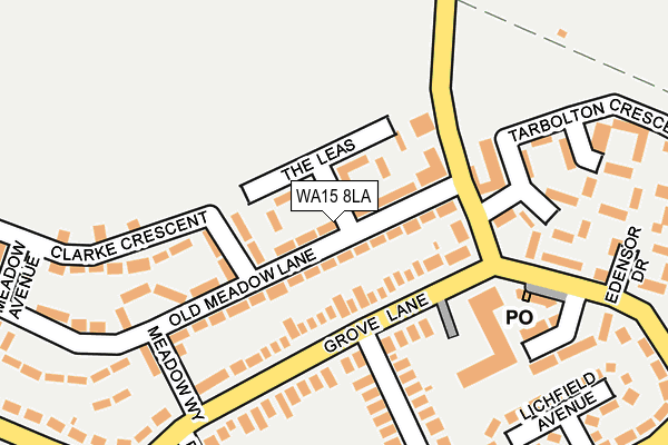 WA15 8LA map - OS OpenMap – Local (Ordnance Survey) WA15 8LA map - OS OpenMap – Local (Ordnance Survey)