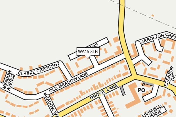 WA15 8LB map - OS OpenMap – Local (Ordnance Survey) WA15 8LB map - OS OpenMap – Local (Ordnance Survey)