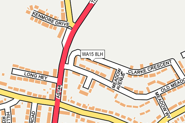 WA15 8LH map - OS OpenMap – Local (Ordnance Survey) WA15 8LH map - OS OpenMap – Local (Ordnance Survey)