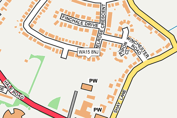 WA15 8NJ map - OS OpenMap – Local (Ordnance Survey) WA15 8NJ map - OS OpenMap – Local (Ordnance Survey)
