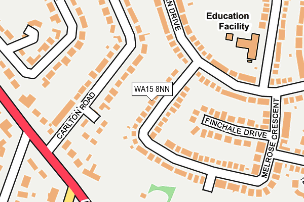 WA15 8NN map - OS OpenMap – Local (Ordnance Survey) WA15 8NN map - OS OpenMap – Local (Ordnance Survey)