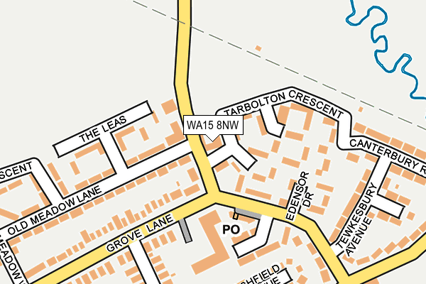 WA15 8NW map - OS OpenMap – Local (Ordnance Survey) WA15 8NW map - OS OpenMap – Local (Ordnance Survey)