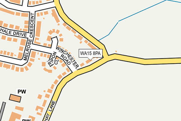 WA15 8PA map - OS OpenMap – Local (Ordnance Survey) WA15 8PA map - OS OpenMap – Local (Ordnance Survey)