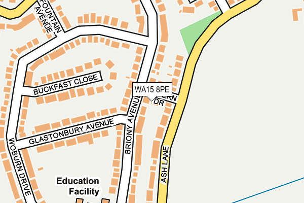 WA15 8PE map - OS OpenMap – Local (Ordnance Survey) WA15 8PE map - OS OpenMap – Local (Ordnance Survey)