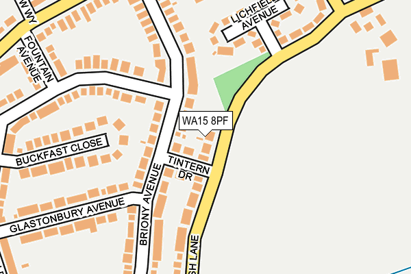 WA15 8PF map - OS OpenMap – Local (Ordnance Survey) WA15 8PF map - OS OpenMap – Local (Ordnance Survey)