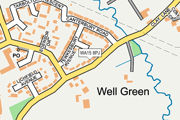 WA15 8PJ map - OS OpenMap – Local (Ordnance Survey) WA15 8PJ map - OS OpenMap – Local (Ordnance Survey)
