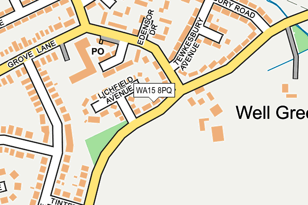 WA15 8PQ map - OS OpenMap – Local (Ordnance Survey) WA15 8PQ map - OS OpenMap – Local (Ordnance Survey)
