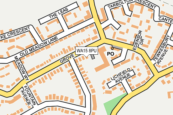 WA15 8PU map - OS OpenMap – Local (Ordnance Survey) WA15 8PU map - OS OpenMap – Local (Ordnance Survey)