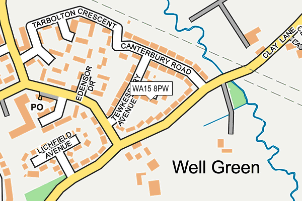 WA15 8PW map - OS OpenMap – Local (Ordnance Survey) WA15 8PW map - OS OpenMap – Local (Ordnance Survey)