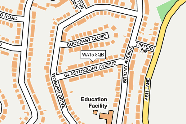 WA15 8QB map - OS OpenMap – Local (Ordnance Survey) WA15 8QB map - OS OpenMap – Local (Ordnance Survey)