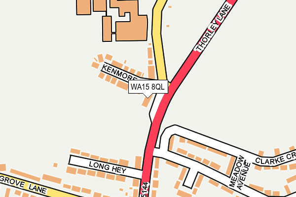 WA15 8QL map - OS OpenMap – Local (Ordnance Survey) WA15 8QL map - OS OpenMap – Local (Ordnance Survey)