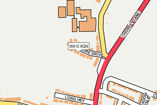 WA15 8QN map - OS OpenMap – Local (Ordnance Survey) WA15 8QN map - OS OpenMap – Local (Ordnance Survey)