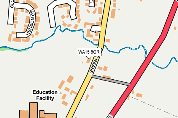 WA15 8QR map - OS OpenMap – Local (Ordnance Survey) WA15 8QR map - OS OpenMap – Local (Ordnance Survey)