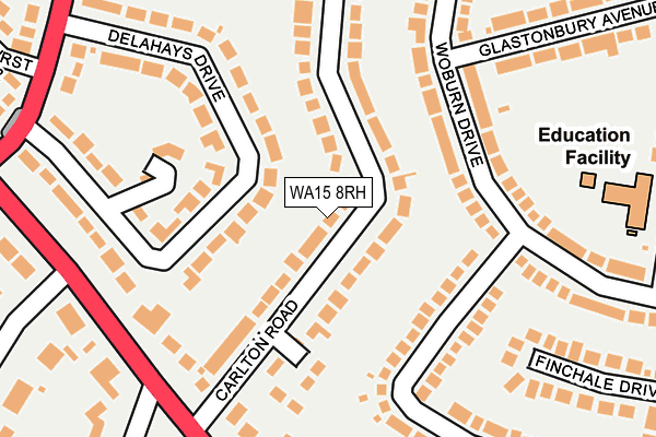 WA15 8RH map - OS OpenMap – Local (Ordnance Survey) WA15 8RH map - OS OpenMap – Local (Ordnance Survey)