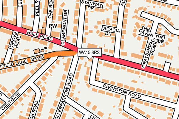 WA15 8RS map - OS OpenMap – Local (Ordnance Survey) WA15 8RS map - OS OpenMap – Local (Ordnance Survey)