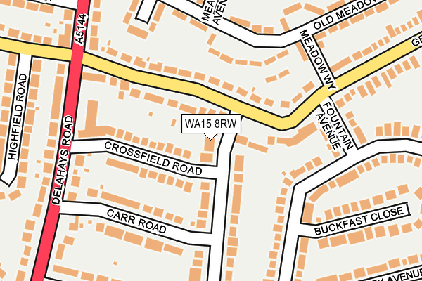 WA15 8RW map - OS OpenMap – Local (Ordnance Survey) WA15 8RW map - OS OpenMap – Local (Ordnance Survey)