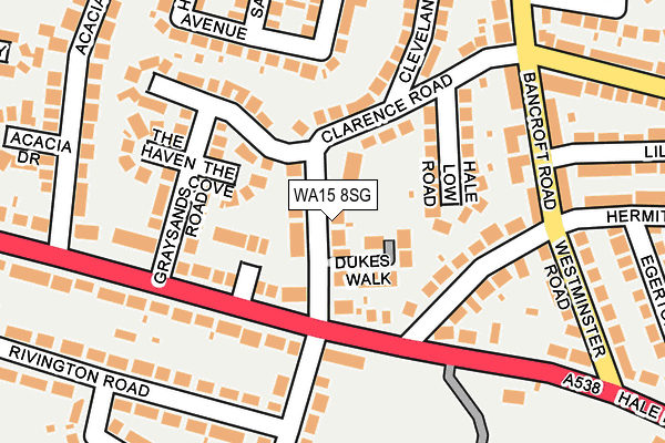 WA15 8SG map - OS OpenMap – Local (Ordnance Survey) WA15 8SG map - OS OpenMap – Local (Ordnance Survey)