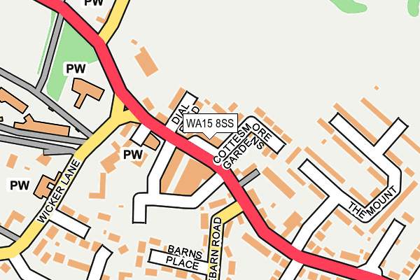 WA15 8SS map - OS OpenMap – Local (Ordnance Survey) WA15 8SS map - OS OpenMap – Local (Ordnance Survey)