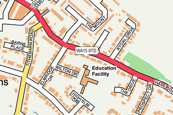 WA15 8TD map - OS OpenMap – Local (Ordnance Survey) WA15 8TD map - OS OpenMap – Local (Ordnance Survey)