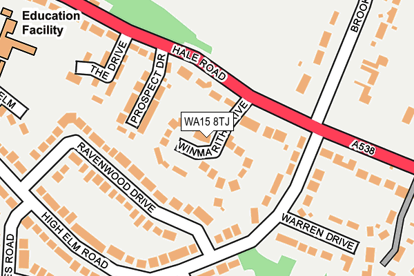 WA15 8TJ map - OS OpenMap – Local (Ordnance Survey) WA15 8TJ map - OS OpenMap – Local (Ordnance Survey)