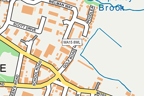 WA15 8WL map - OS OpenMap – Local (Ordnance Survey) WA15 8WL map - OS OpenMap – Local (Ordnance Survey)