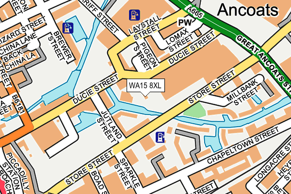 WA15 8XL map - OS OpenMap – Local (Ordnance Survey) WA15 8XL map - OS OpenMap – Local (Ordnance Survey)
