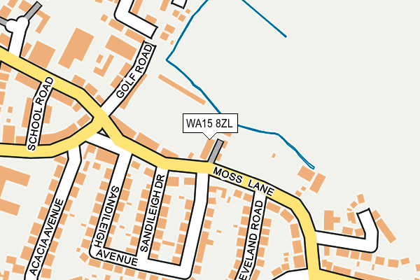 WA15 8ZL map - OS OpenMap – Local (Ordnance Survey) WA15 8ZL map - OS OpenMap – Local (Ordnance Survey)