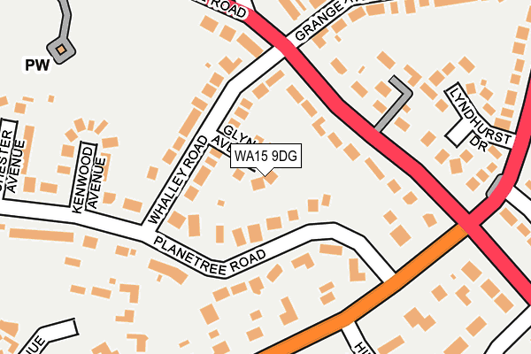 WA15 9DG map - OS OpenMap – Local (Ordnance Survey) WA15 9DG map - OS OpenMap – Local (Ordnance Survey)