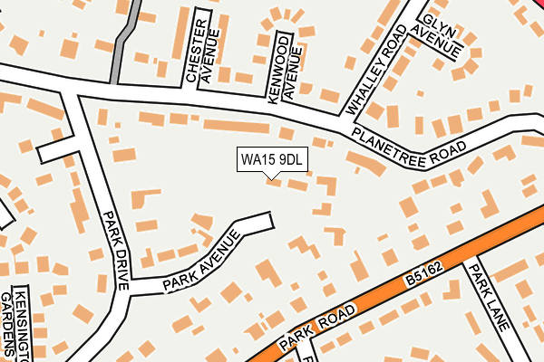 WA15 9DL map - OS OpenMap – Local (Ordnance Survey) WA15 9DL map - OS OpenMap – Local (Ordnance Survey)