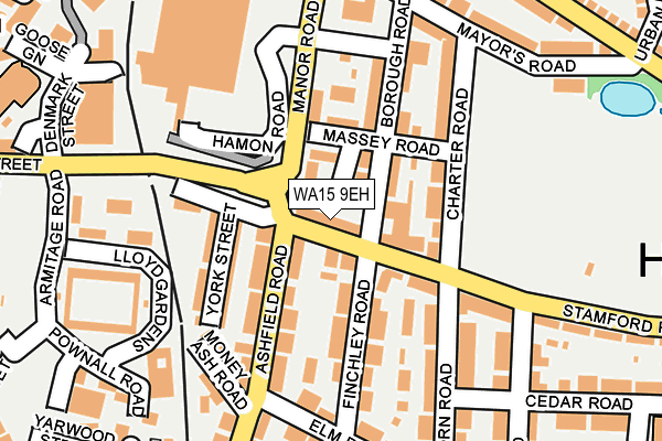 WA15 9EH map - OS OpenMap – Local (Ordnance Survey) WA15 9EH map - OS OpenMap – Local (Ordnance Survey)