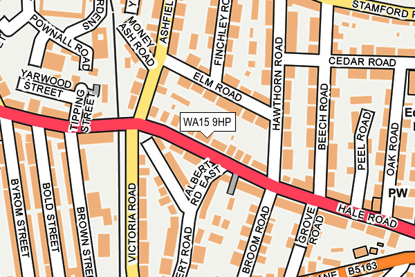 WA15 9HP map - OS OpenMap – Local (Ordnance Survey) WA15 9HP map - OS OpenMap – Local (Ordnance Survey)