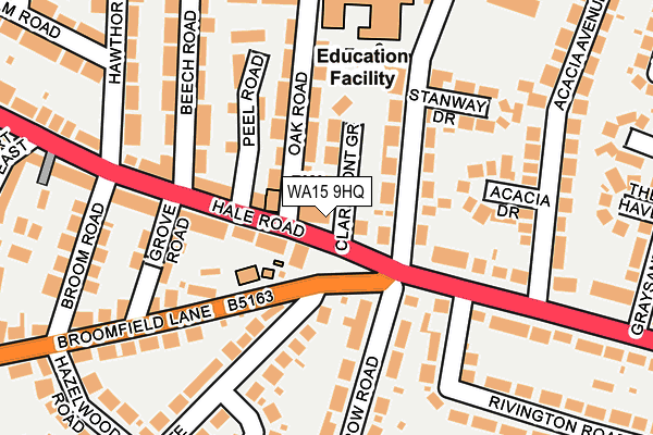 WA15 9HQ map - OS OpenMap – Local (Ordnance Survey) WA15 9HQ map - OS OpenMap – Local (Ordnance Survey)