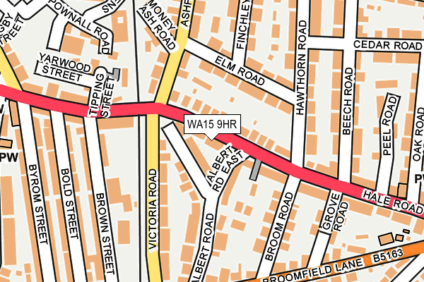 WA15 9HR map - OS OpenMap – Local (Ordnance Survey) WA15 9HR map - OS OpenMap – Local (Ordnance Survey)